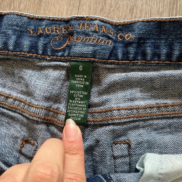 Lauren Ralph Lauren Blue Flare Wide Leg Jeans - Picture 3 of 8